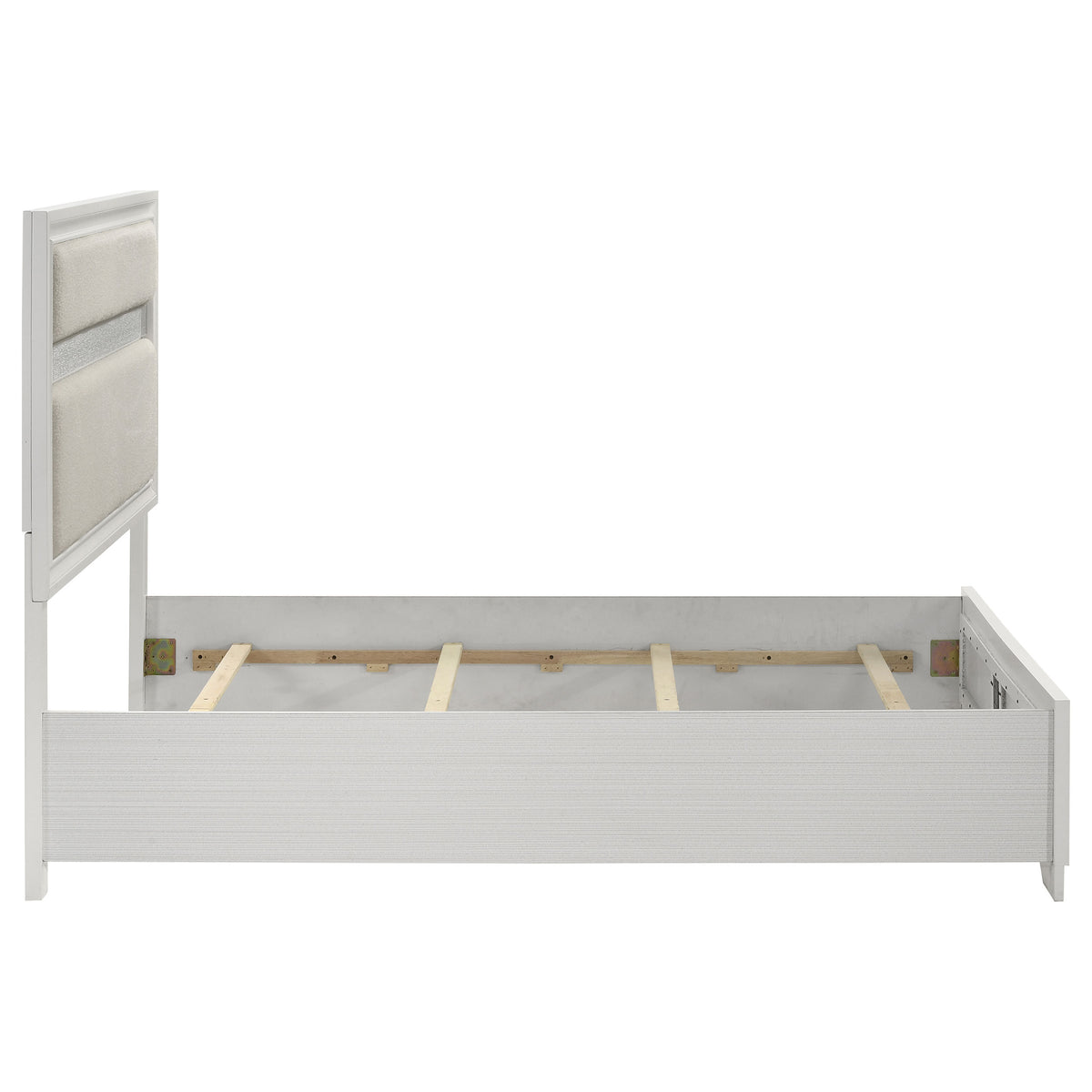 Miranda 54-inch Upholstered Panel Bed - Full, White