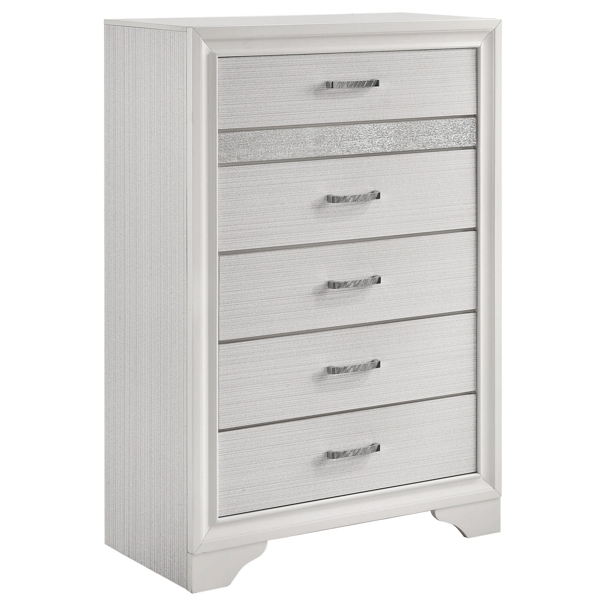 Miranda 5-piece Bedroom Set with 51-inch Wood Storage Panel Bed - Eastern King, White