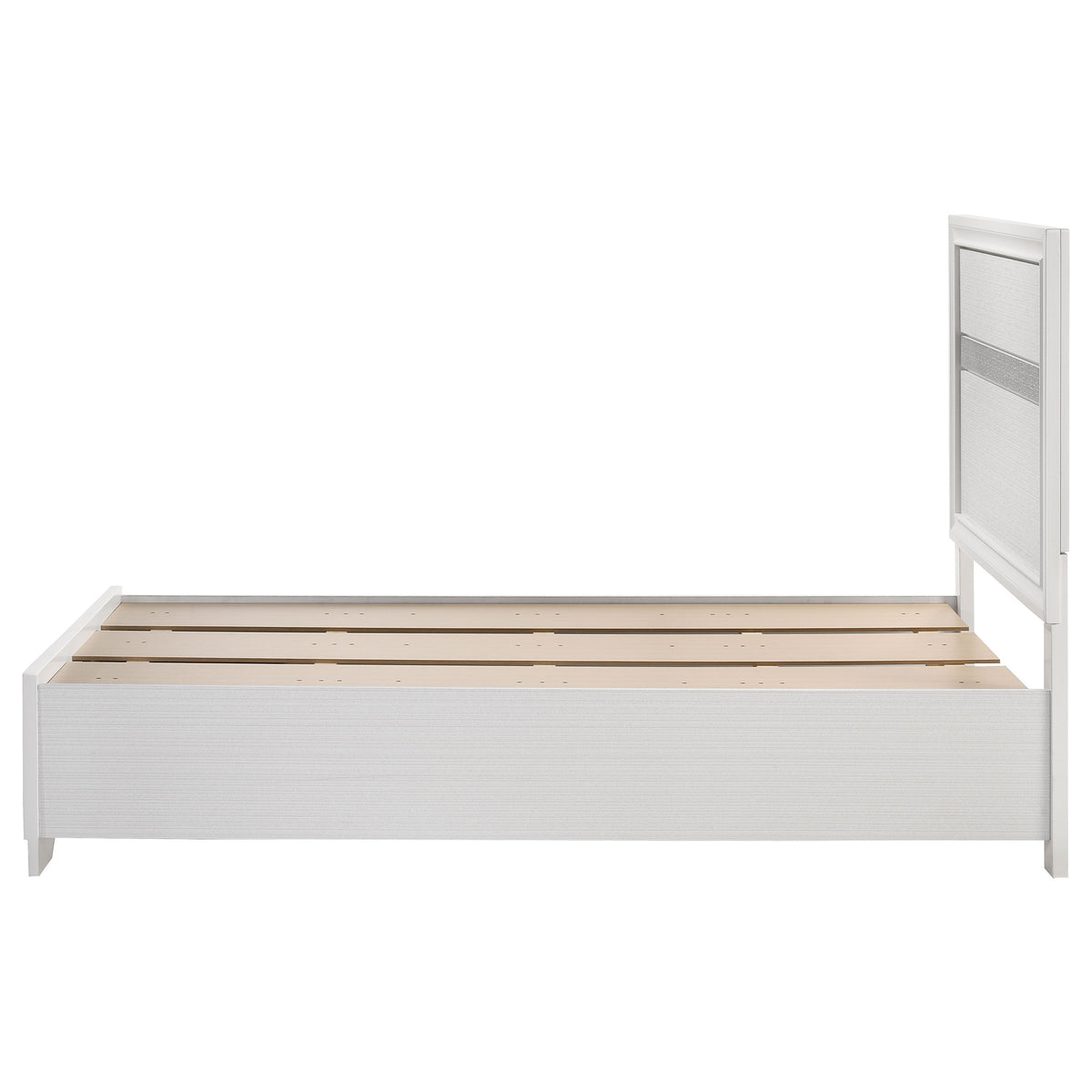 Miranda 51-inch Wood Storage Panel Bed - Twin, White