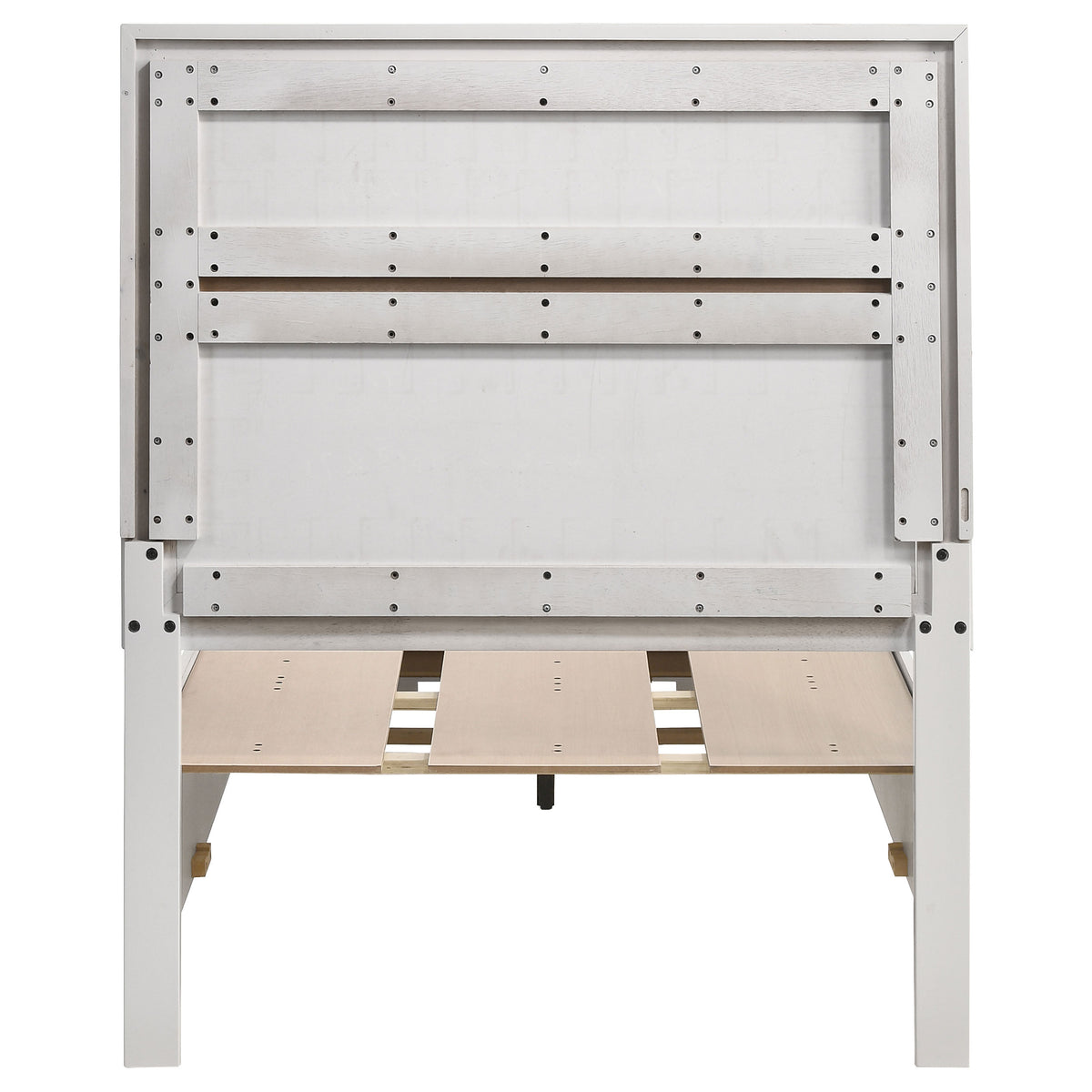 Miranda 51-inch Wood Storage Panel Bed - Twin, White