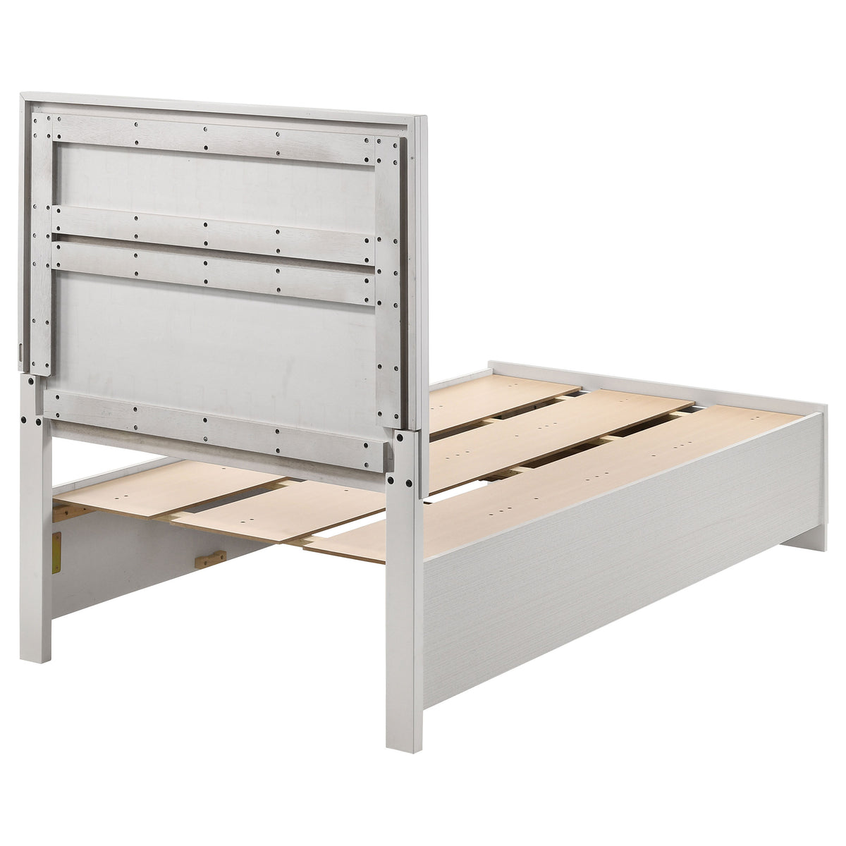 Miranda 51-inch Wood Storage Panel Bed - Twin, White