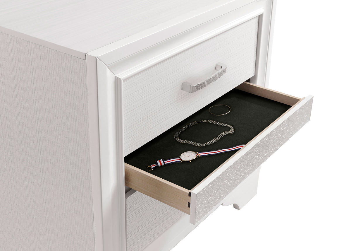 Miranda 3-drawer Nightstand Bedside Table - White