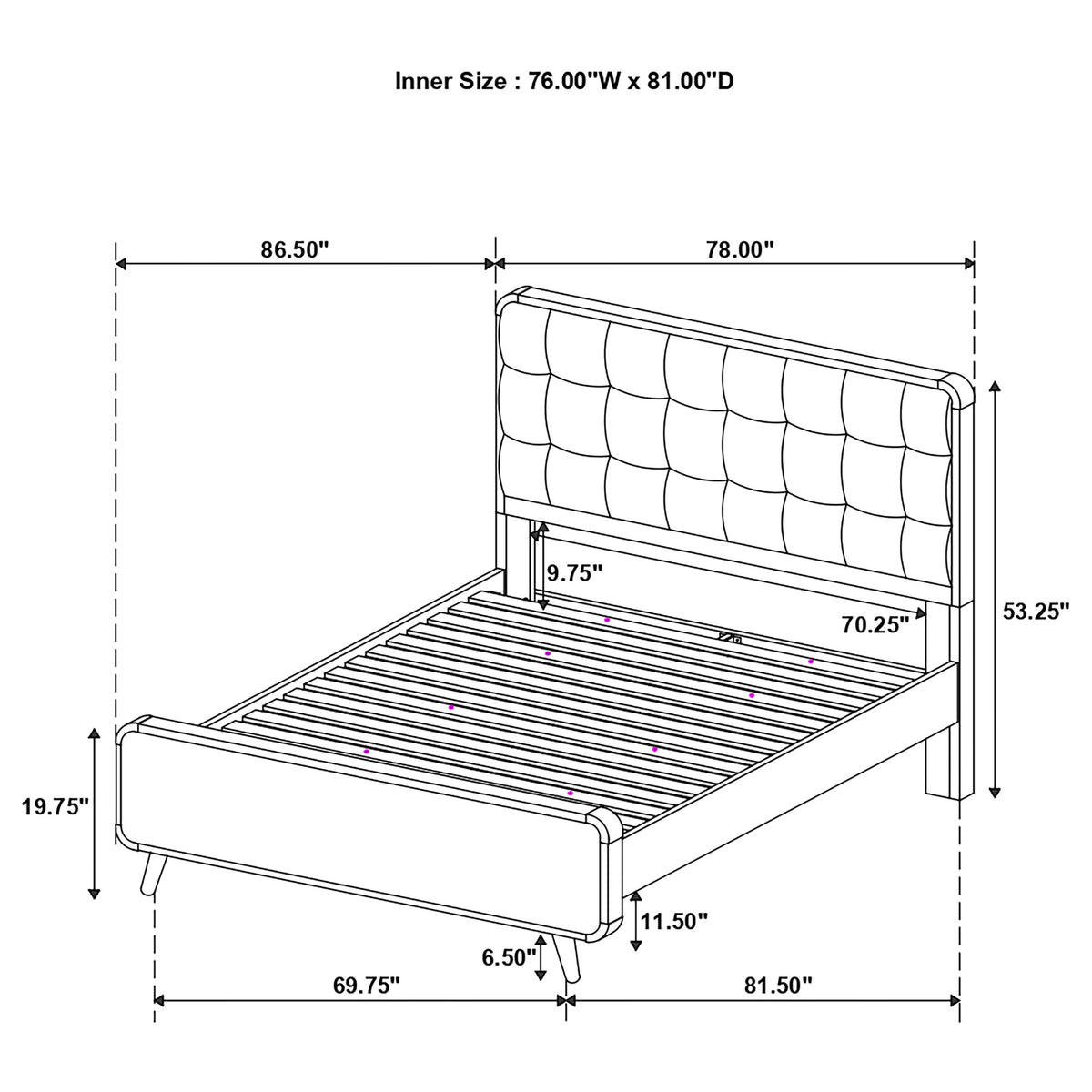 Robyn 5-piece Bedroom Set - Eastern King, Dark Walnut