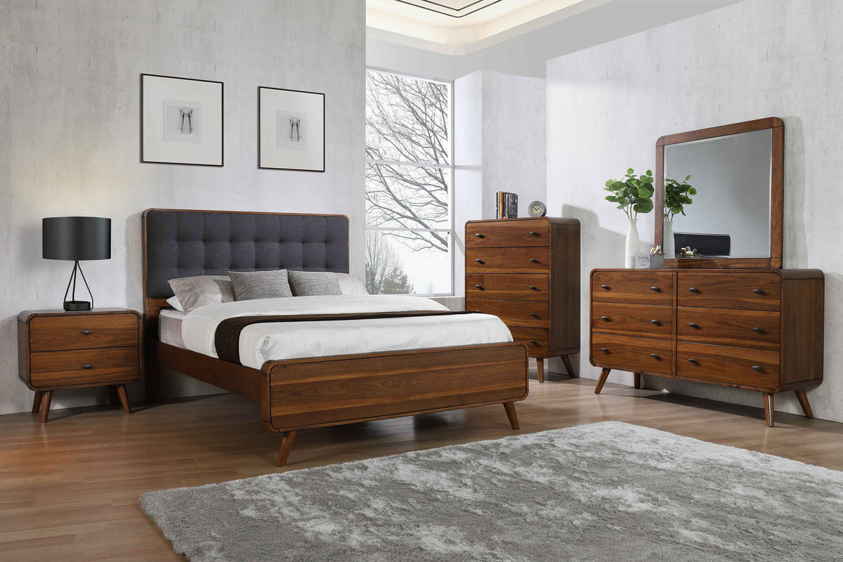 Robyn 5-piece Bedroom Set - California King, Dark Walnut