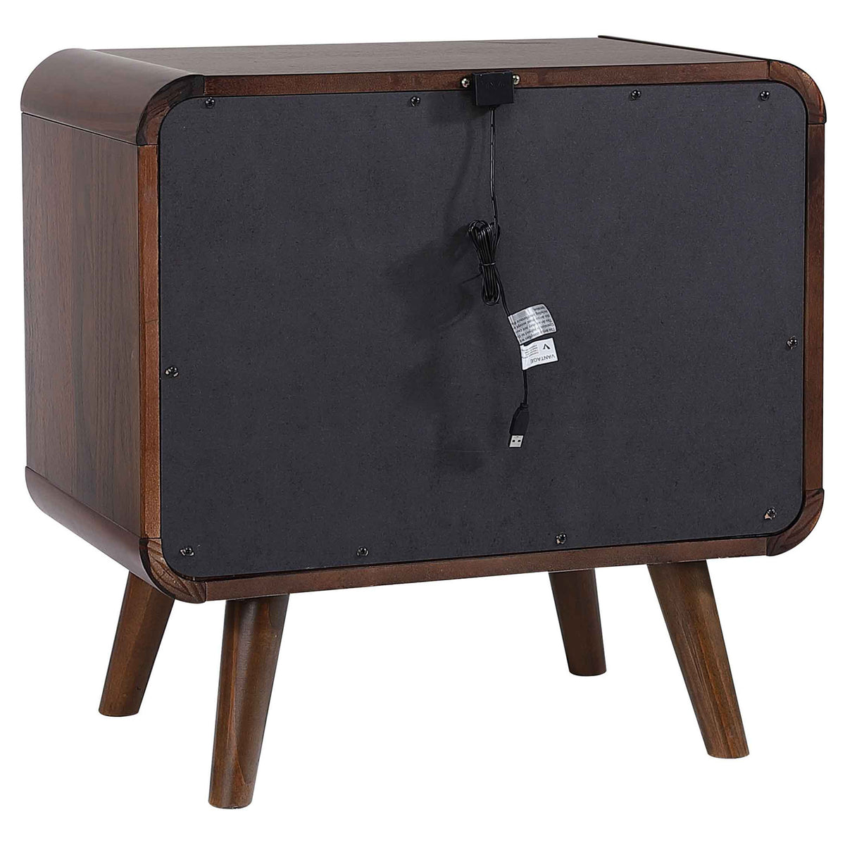 Robyn 2-drawer Nightstand Bedside Table - Dark Walnut