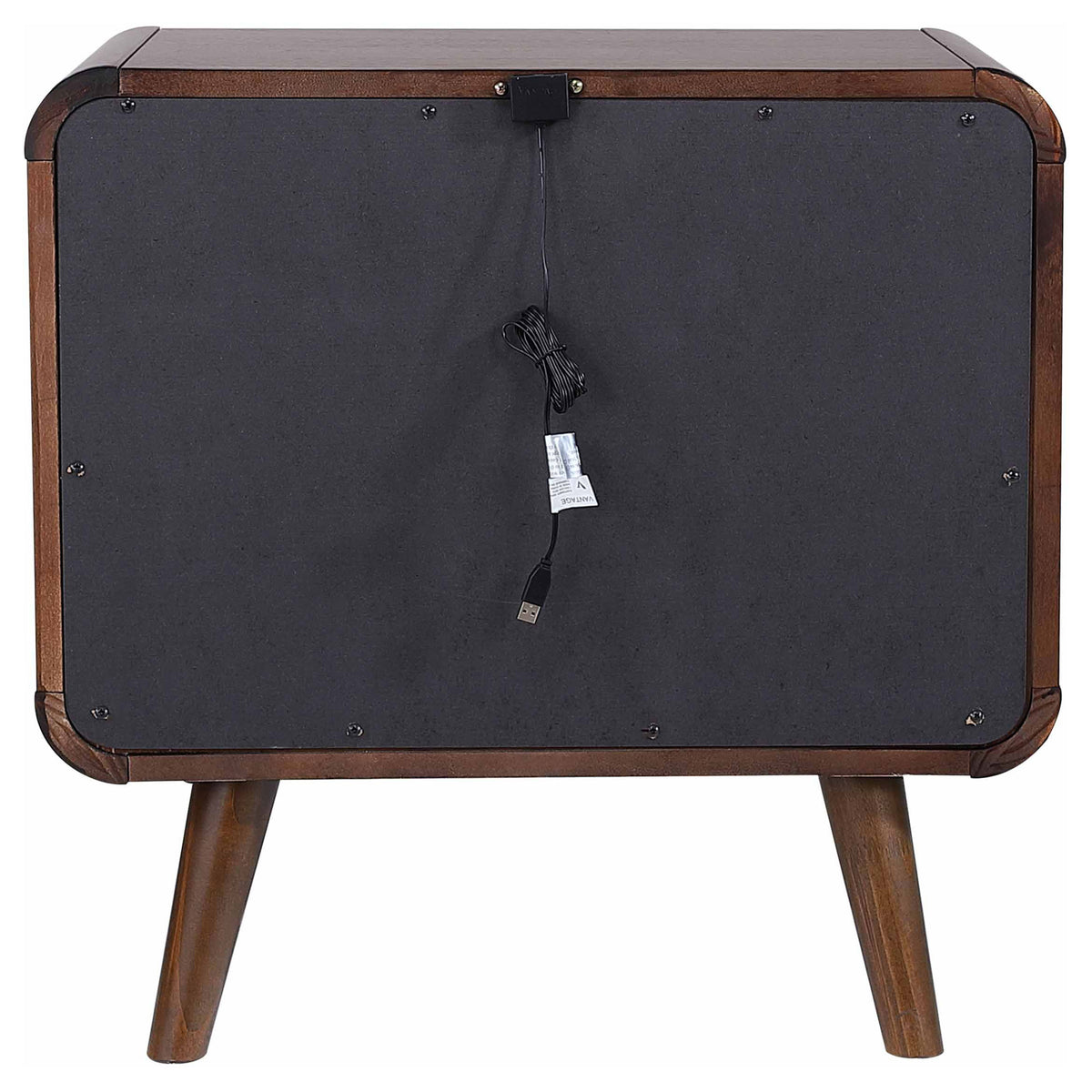 Robyn 2-drawer Nightstand Bedside Table - Dark Walnut