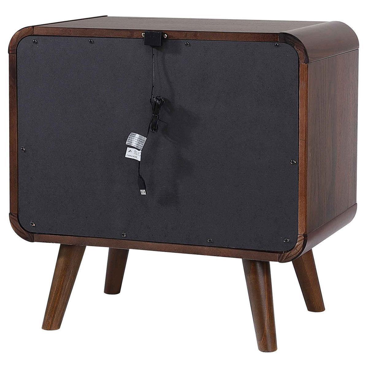 Robyn 2-drawer Nightstand Bedside Table - Dark Walnut