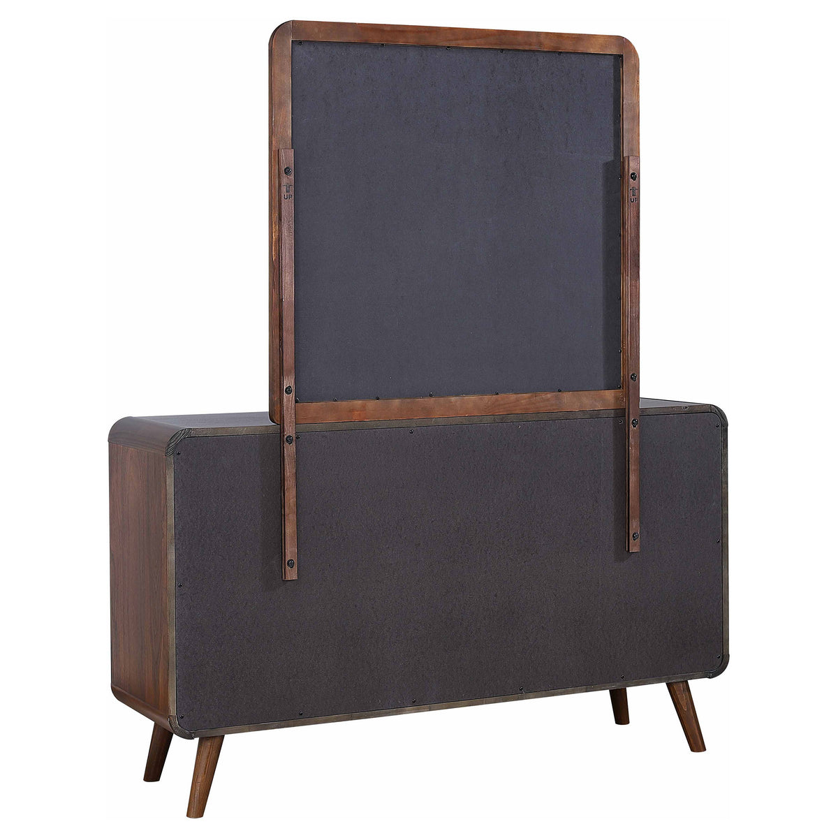 Robyn 6-drawer Dresser - Dark Walnut, With Mirror