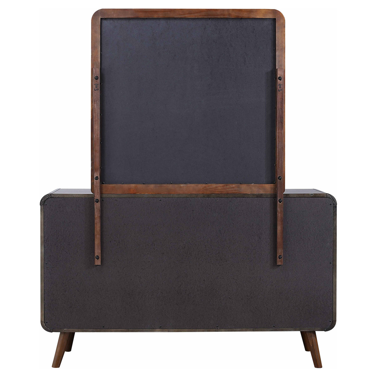 Robyn 6-drawer Dresser - Dark Walnut, With Mirror
