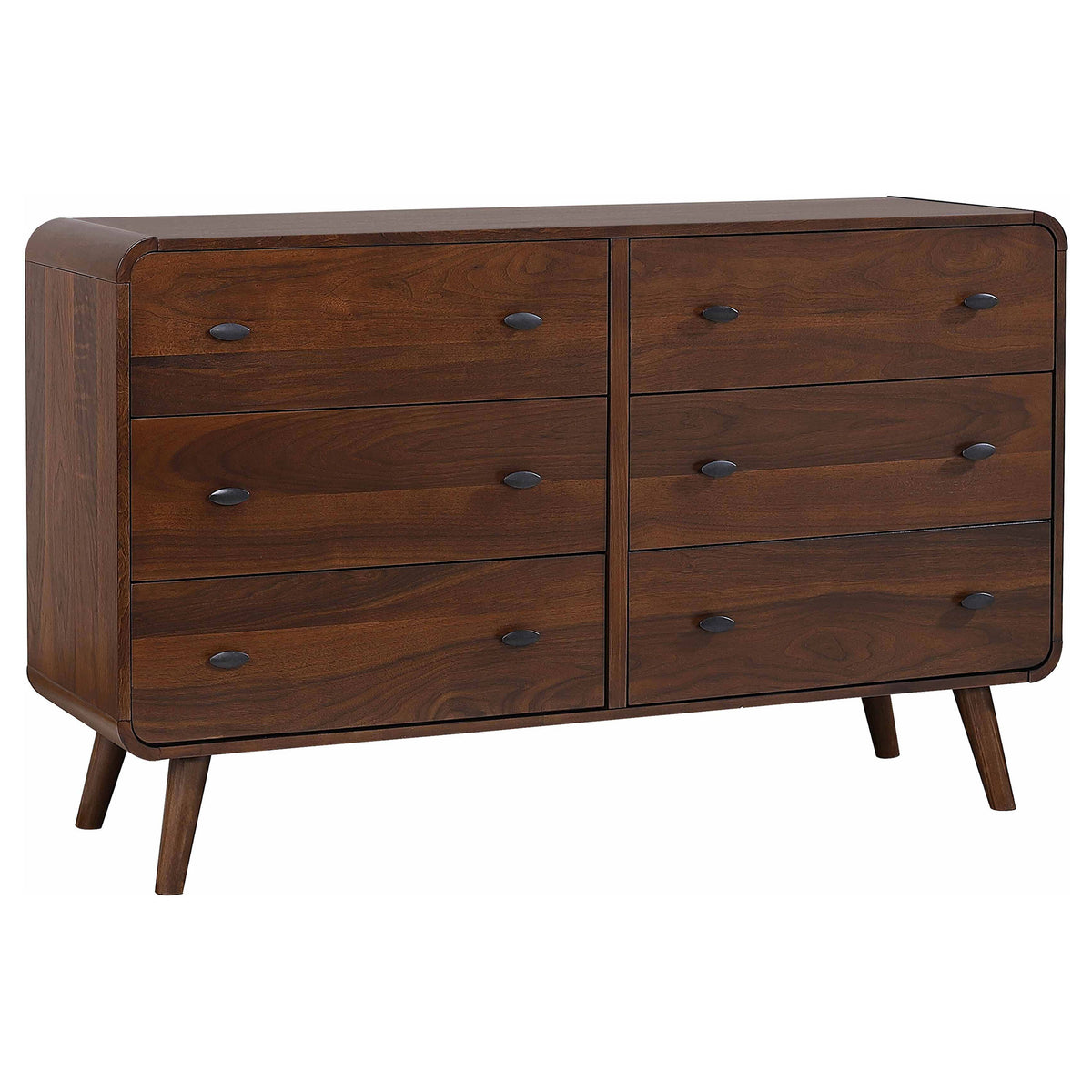 Robyn 6-drawer Dresser - Dark Walnut, Without Mirror