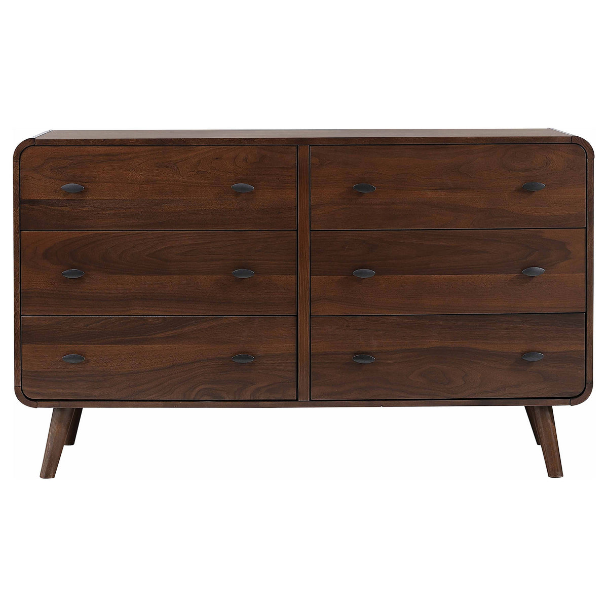 Robyn 6-drawer Dresser - Dark Walnut, Without Mirror