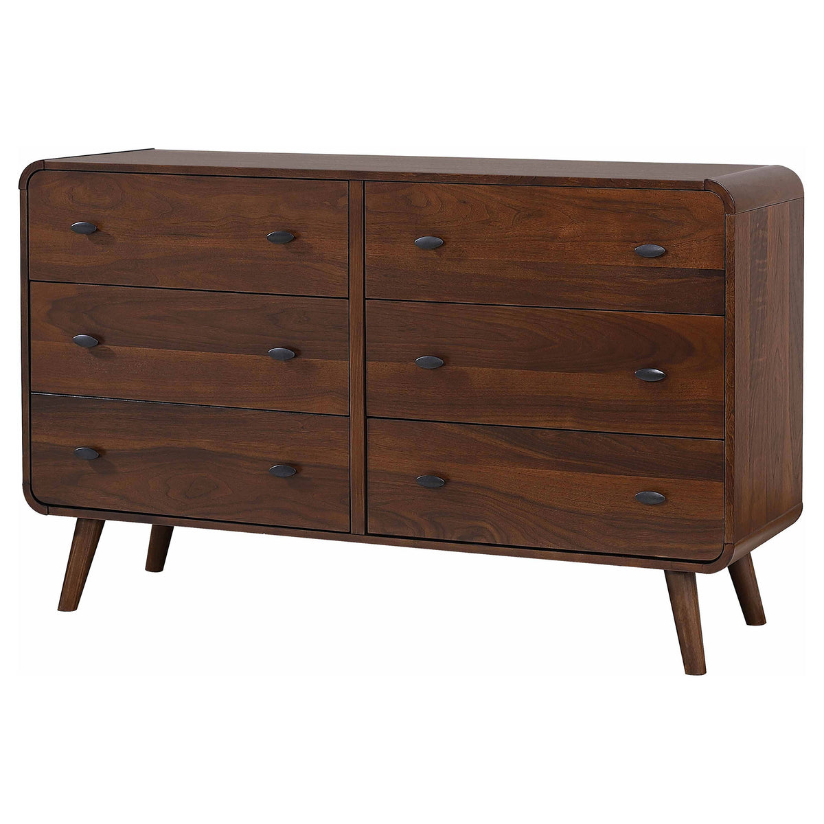 Robyn 6-drawer Dresser - Dark Walnut, Without Mirror
