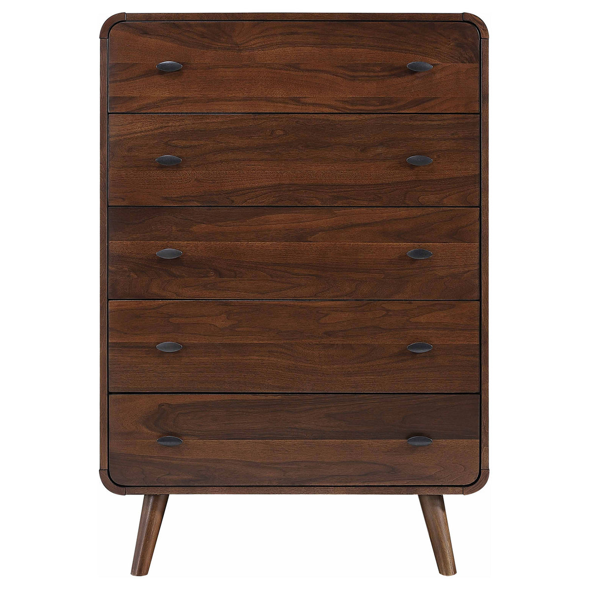 Robyn 5-drawer Bedroom Chest of Drawers - Dark Walnut
