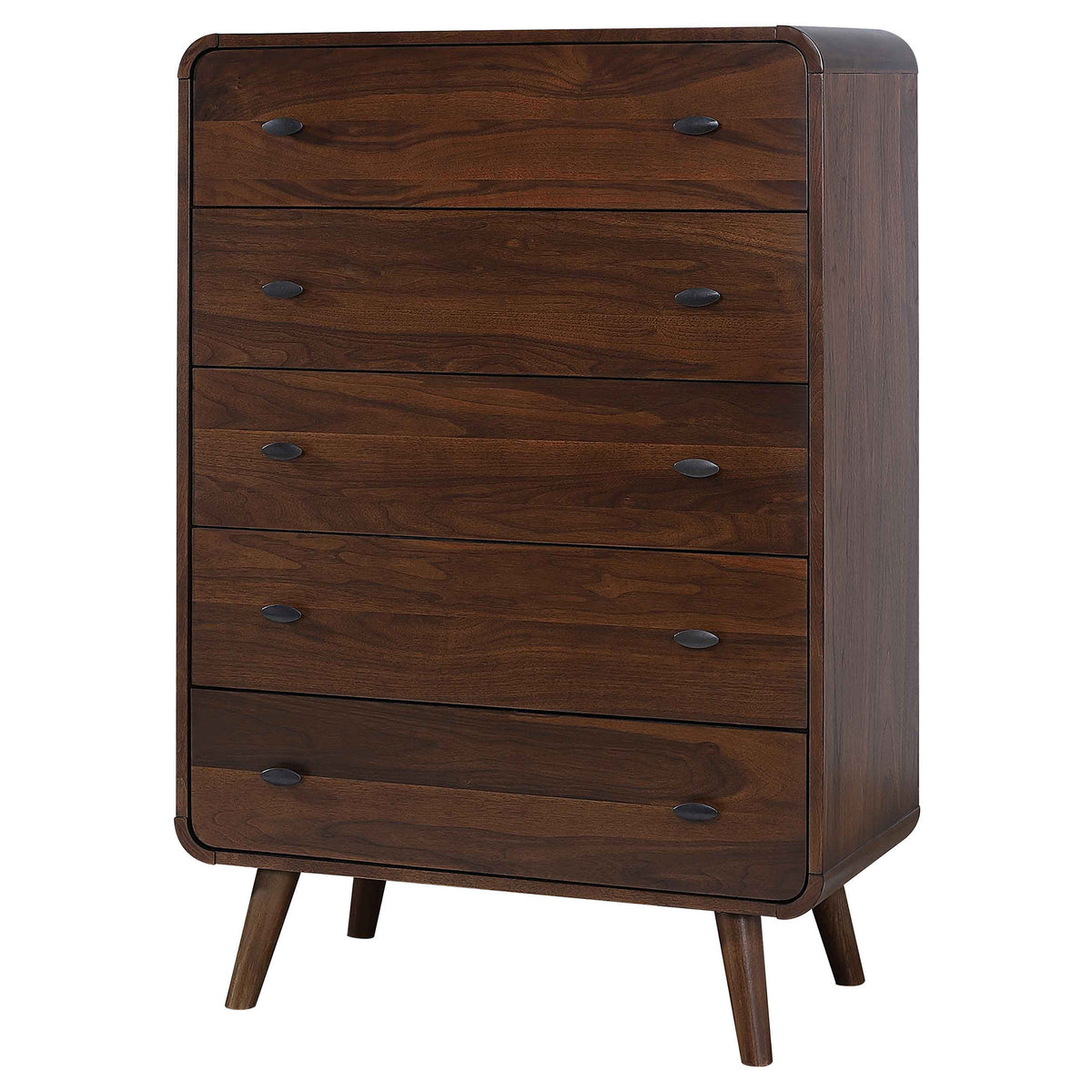 Robyn 5-drawer Bedroom Chest of Drawers - Dark Walnut