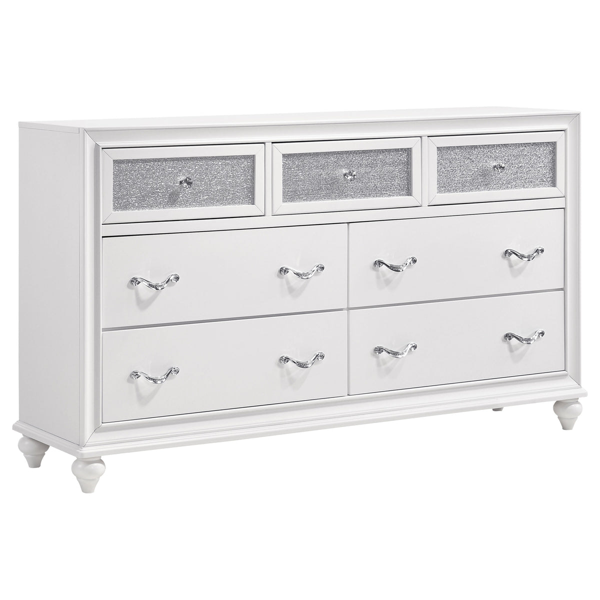 Barzini 5-piece Bedroom Set White with Wood Panel Bed - California King