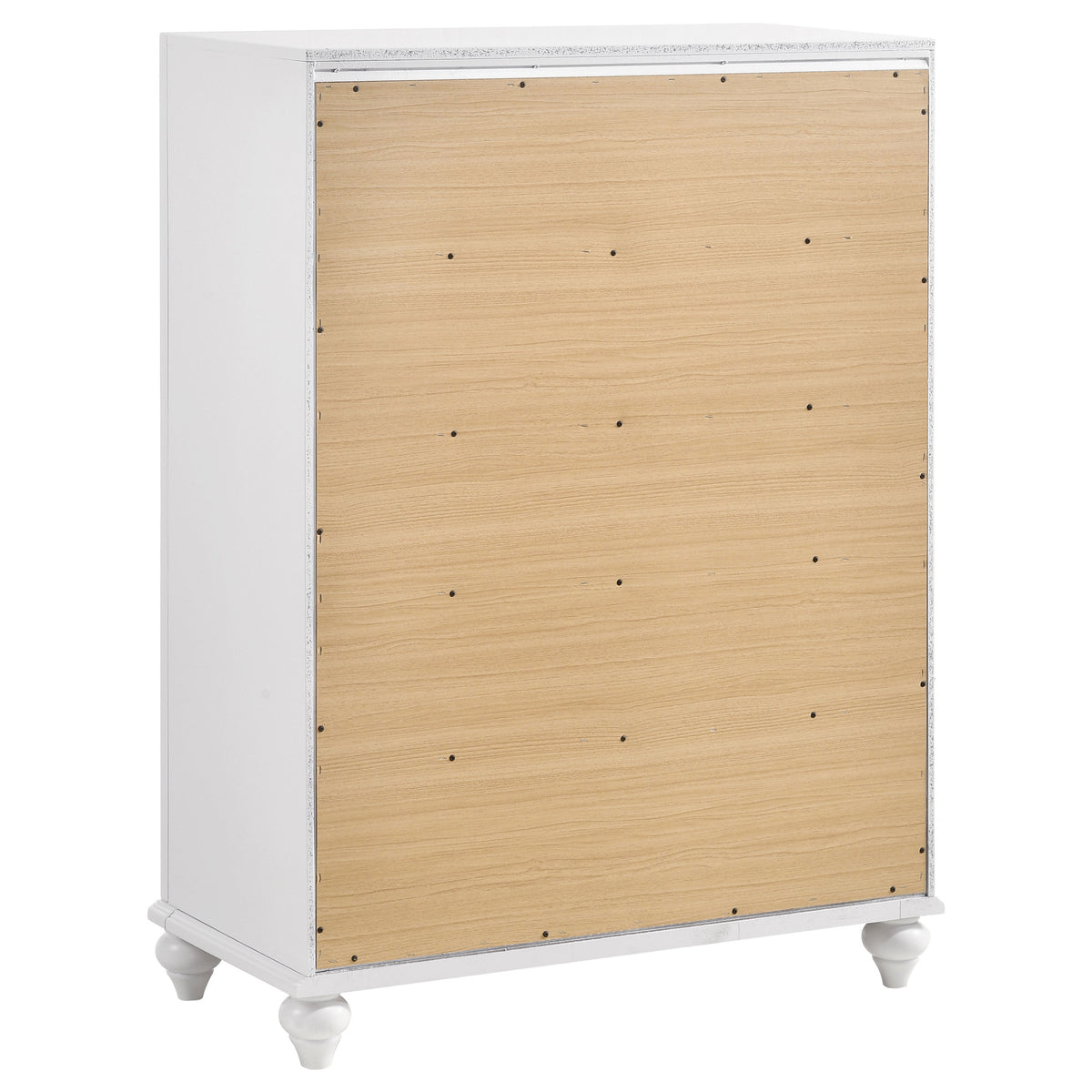 Barzini 5-piece Bedroom Set White with Wood Panel Bed - California King