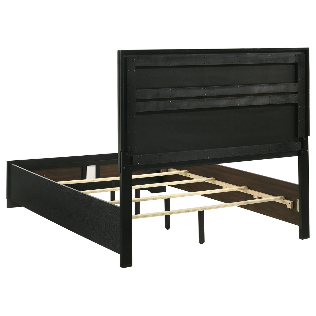 Miranda 54-inch Upholstered Panel Bed - Full, Black
