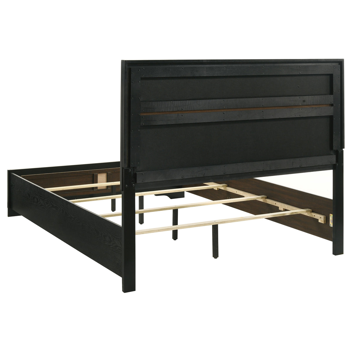 Miranda 54-inch Upholstered Panel Bed - California King, Black