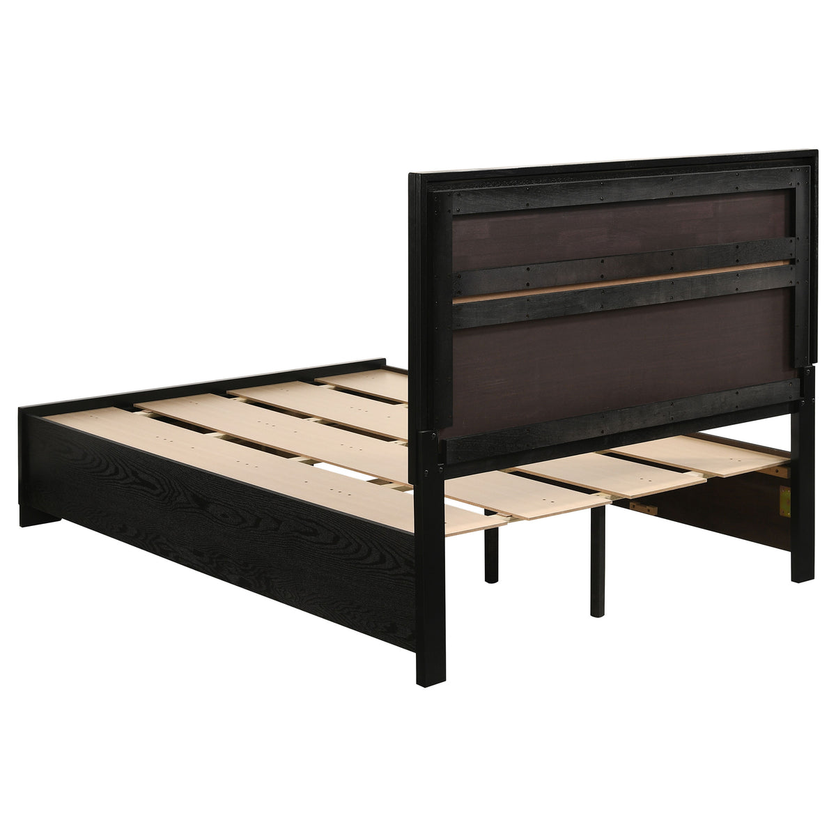Miranda 5-piece Bedroom Set with 51-inch Wood Storage Panel Bed - Full, Black