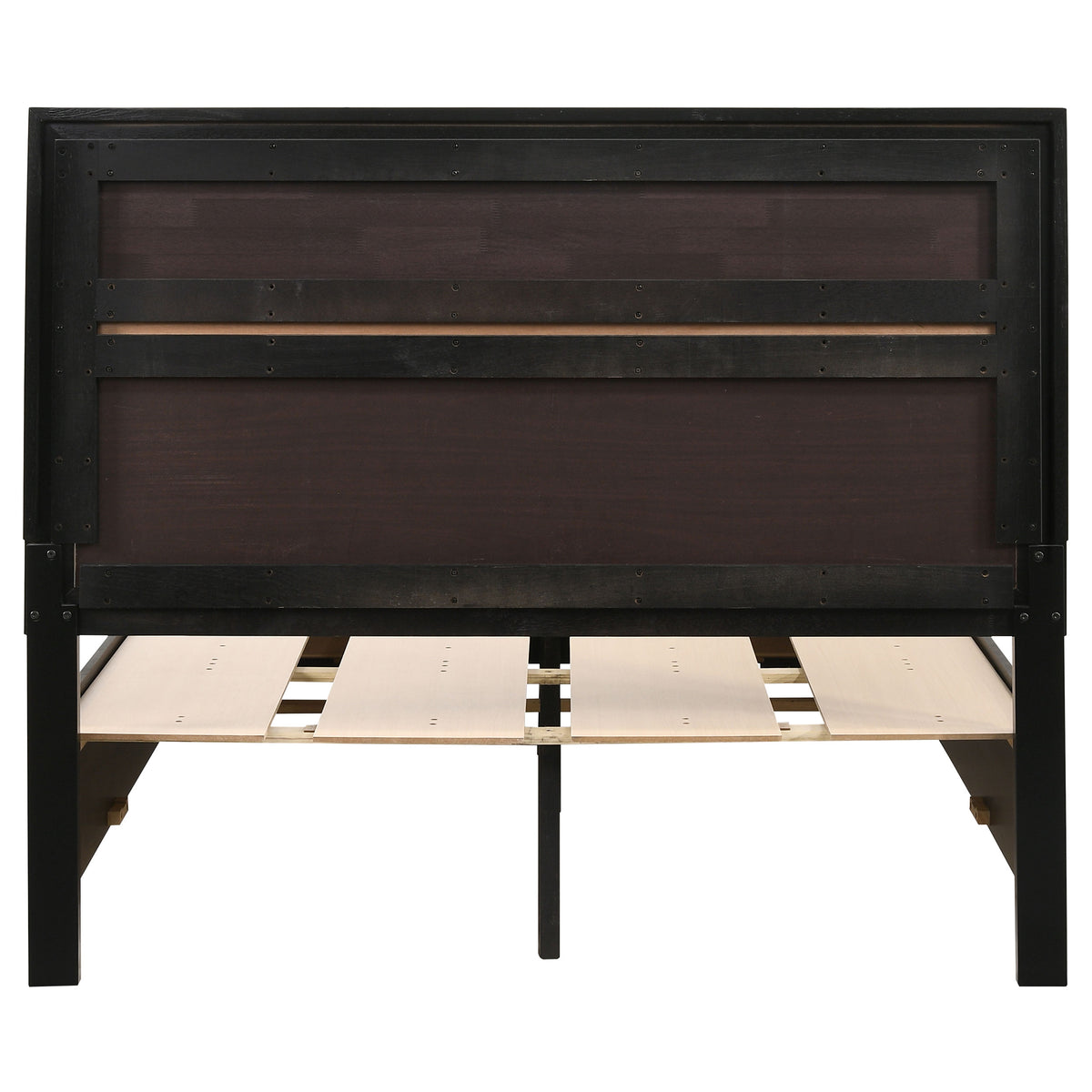 Miranda 51-inch Wood Storage Panel Bed - Full, Black