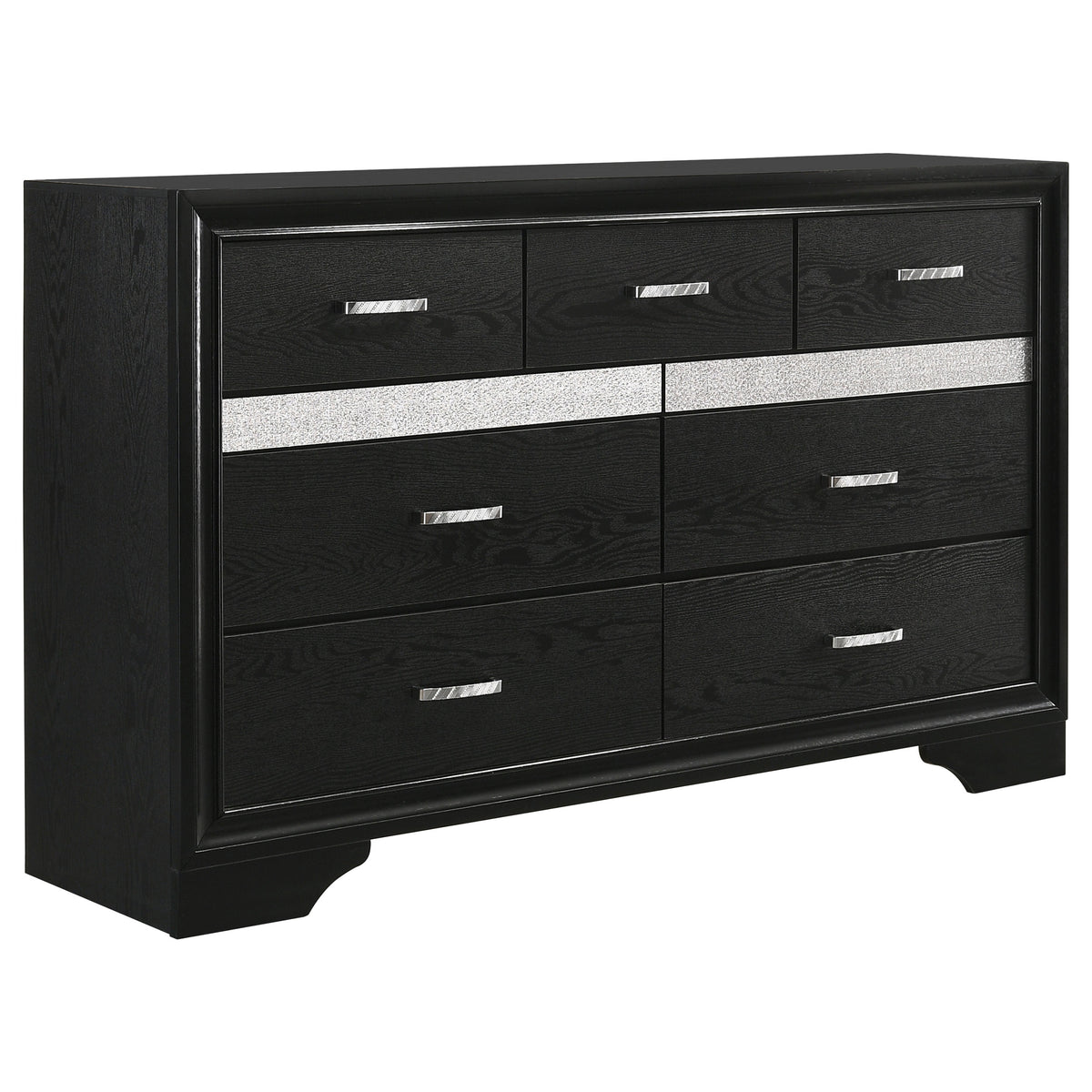 Miranda 5-piece Bedroom Set with 51-inch Wood Storage Panel Bed - Eastern King, Black