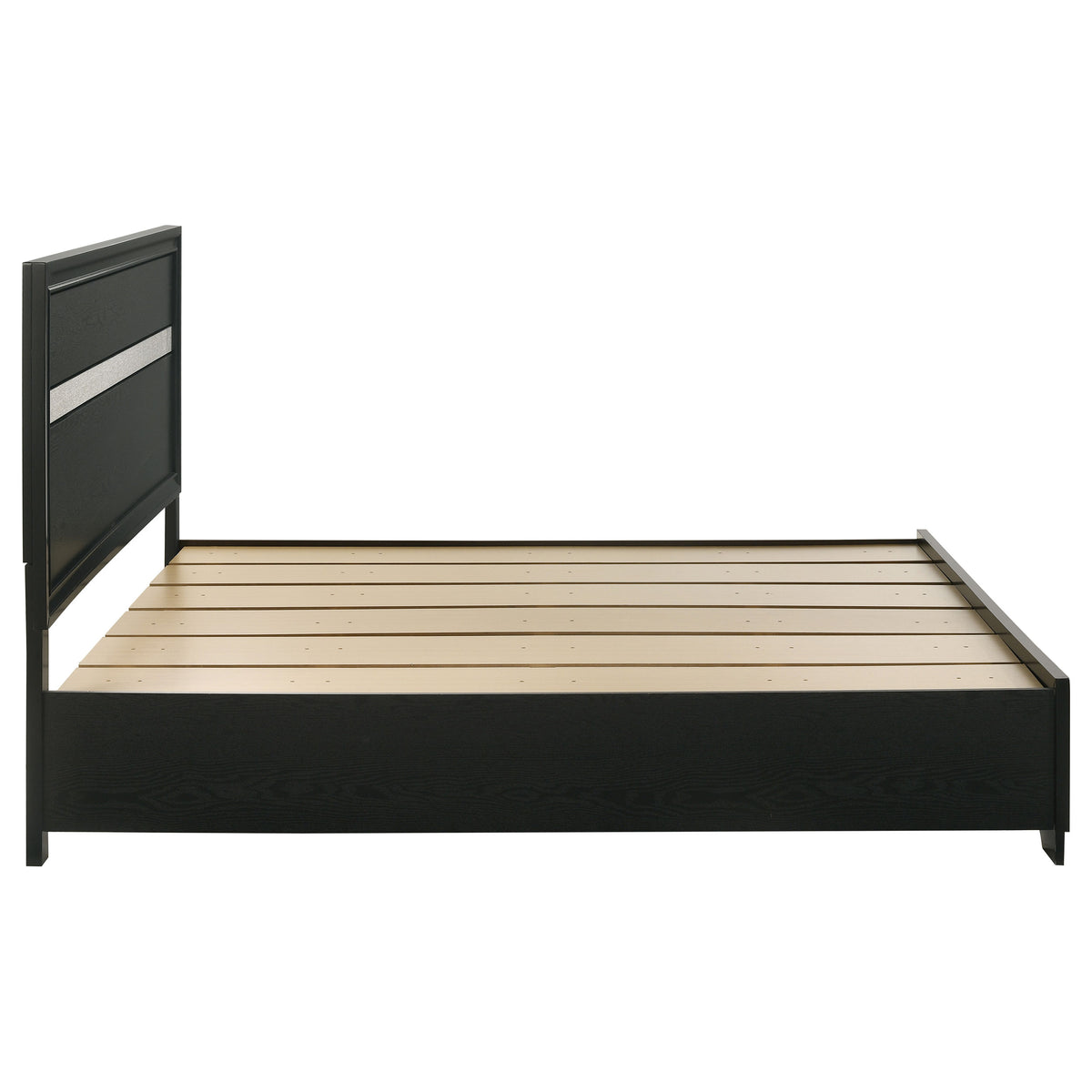 Miranda 51-inch Wood Storage Panel Bed - Eastern King, Black