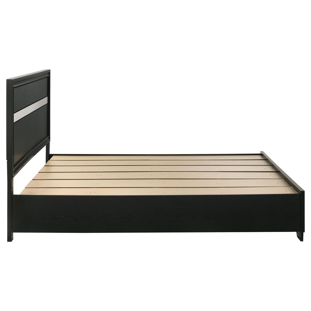 Miranda 51-inch Wood Storage Panel Bed - California King, Black