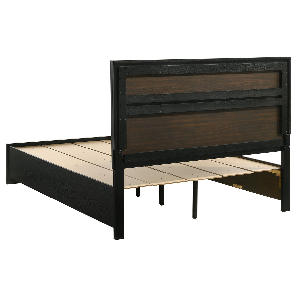 Miranda 51-inch Wood Storage Panel Bed - Queen, Black