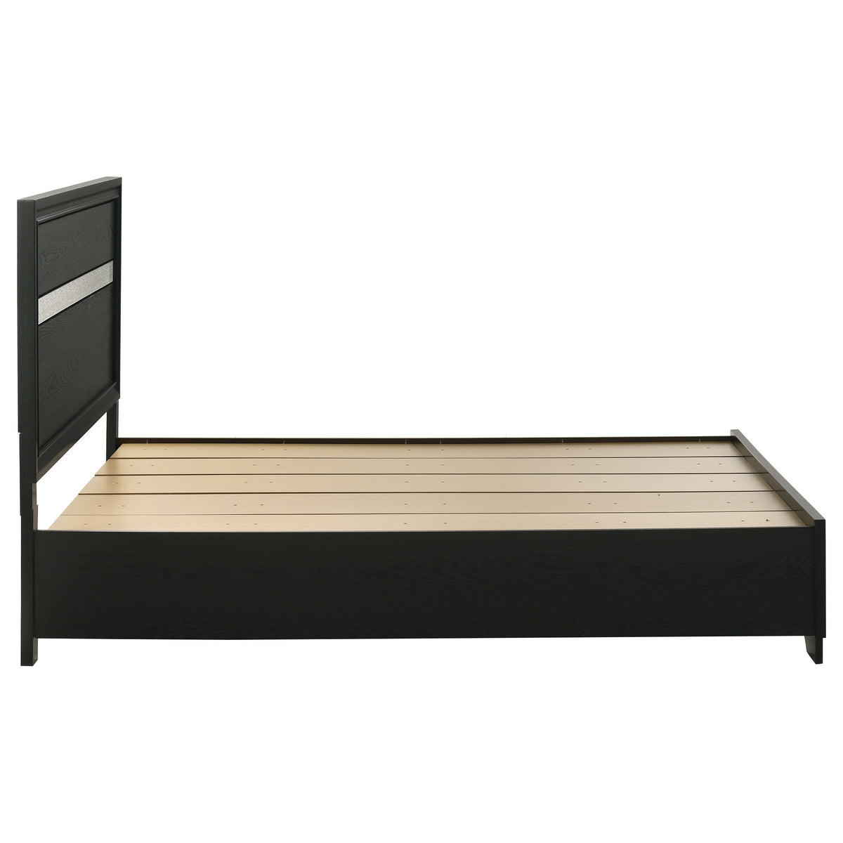 Miranda 51-inch Wood Storage Panel Bed - Queen, Black