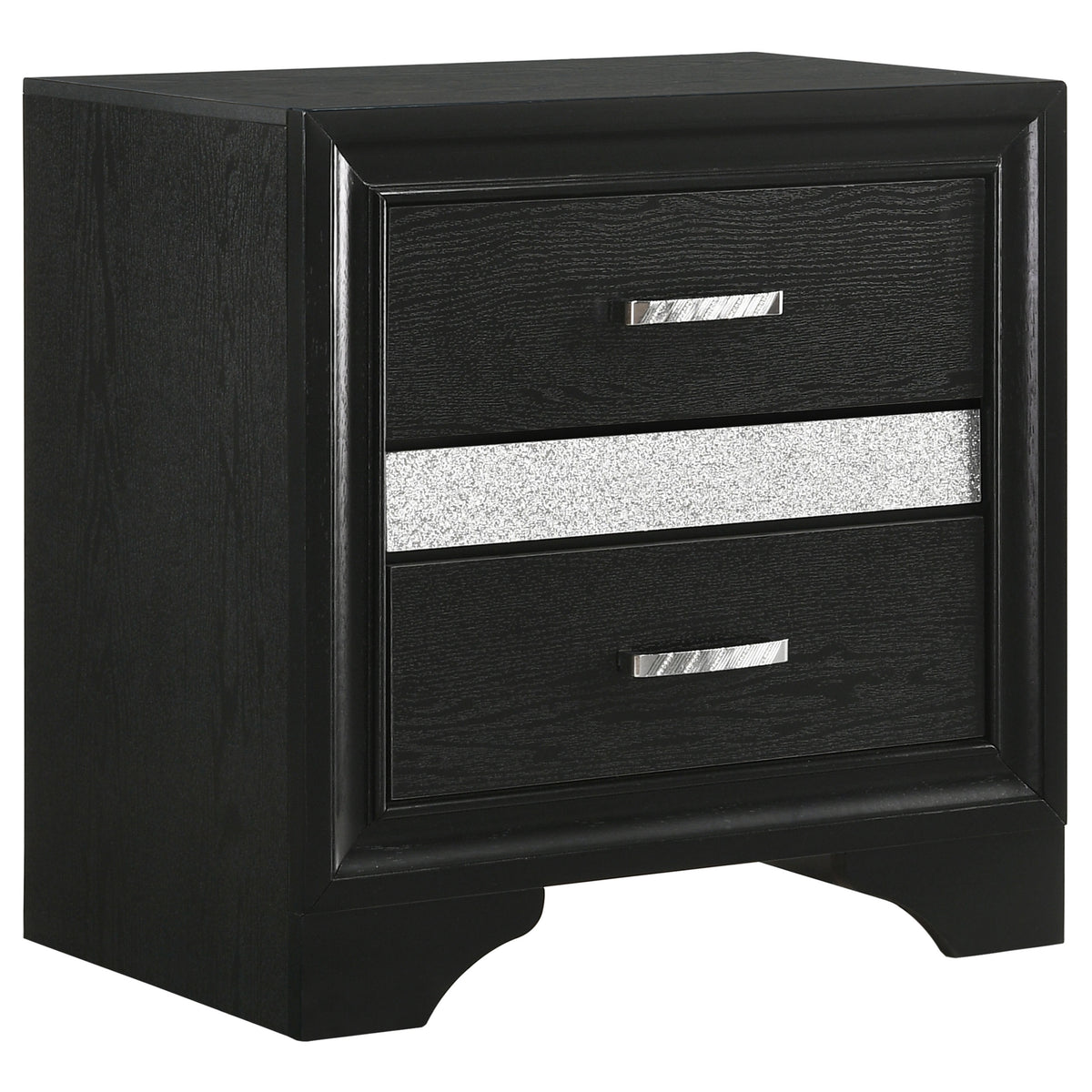 Miranda 5-piece Bedroom Set with 51-inch Wood Storage Panel Bed - Twin, Black