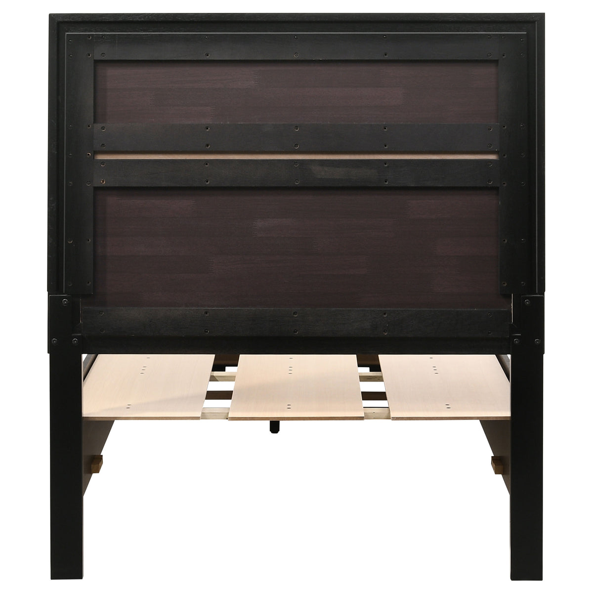Miranda 51-inch Wood Storage Panel Bed - Twin, Black