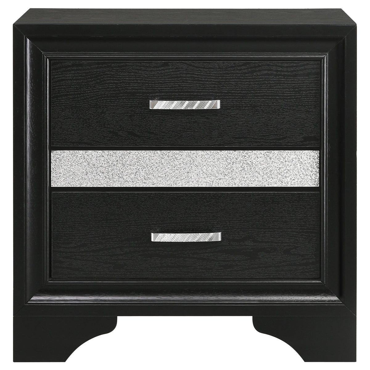 Miranda 3-drawer Nightstand Bedside Table - Black