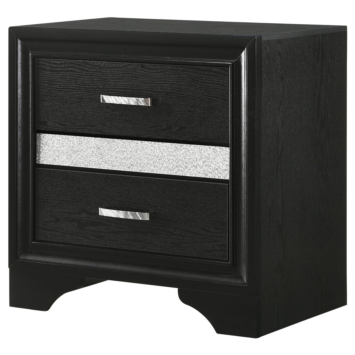 Miranda 3-drawer Nightstand Bedside Table - Black