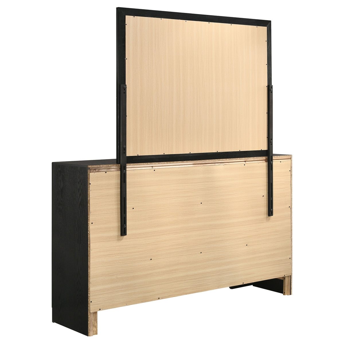 Miranda 9-drawer Dresser - Black, With Mirror