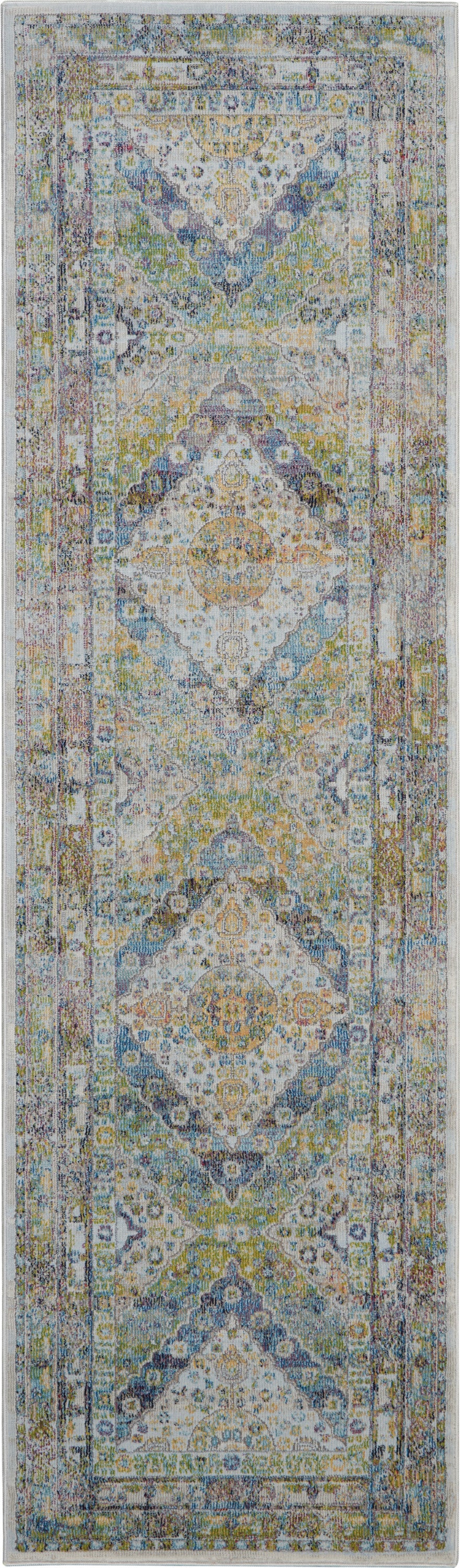 Ankara Global ANR07 Blue Green Rug - Runner