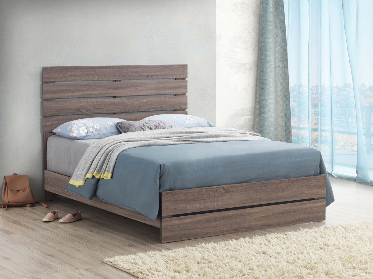 Brantford Wood Panel Bed - Eastern King, Barrel Oak