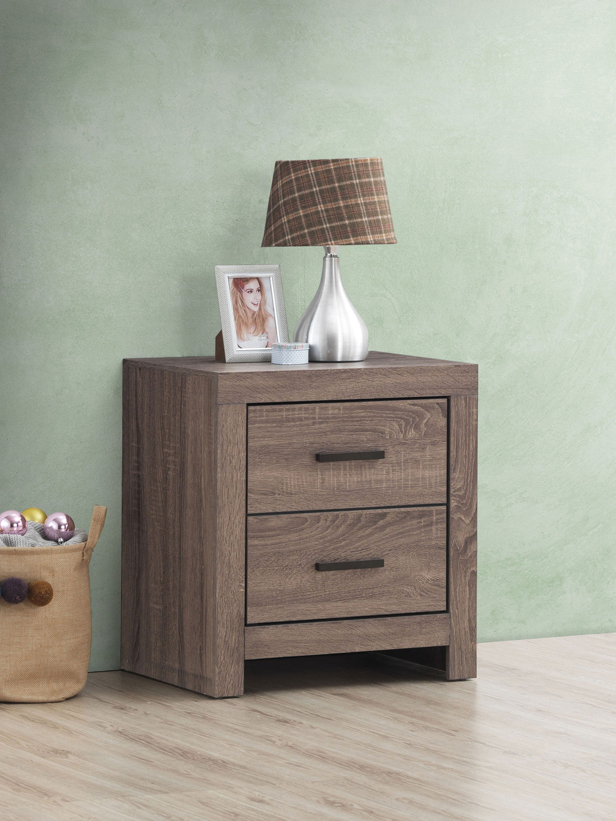 Brantford 2-drawer Nightstand - Barrel Oak