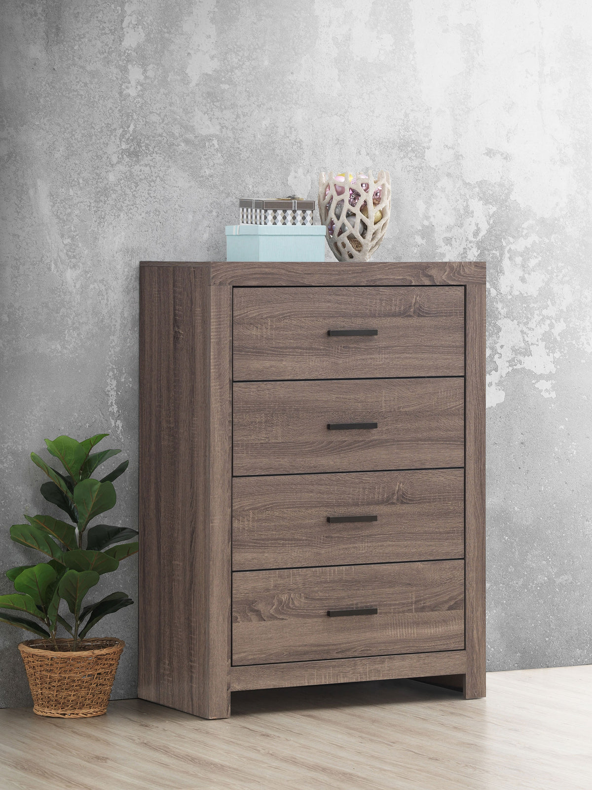 Brantford 4-drawer Bedroom Chest - Barrel Oak
