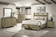 Hazlewood 5-piece Bedroom Set Vineyard Oak with 59-inch Storage Bed - Eastern King