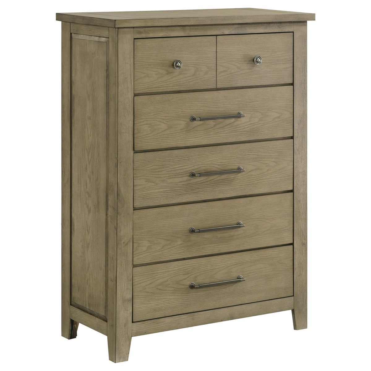 Hazlewood 5-piece Bedroom Set Vineyard Oak with 59-inch Storage Bed - Queen