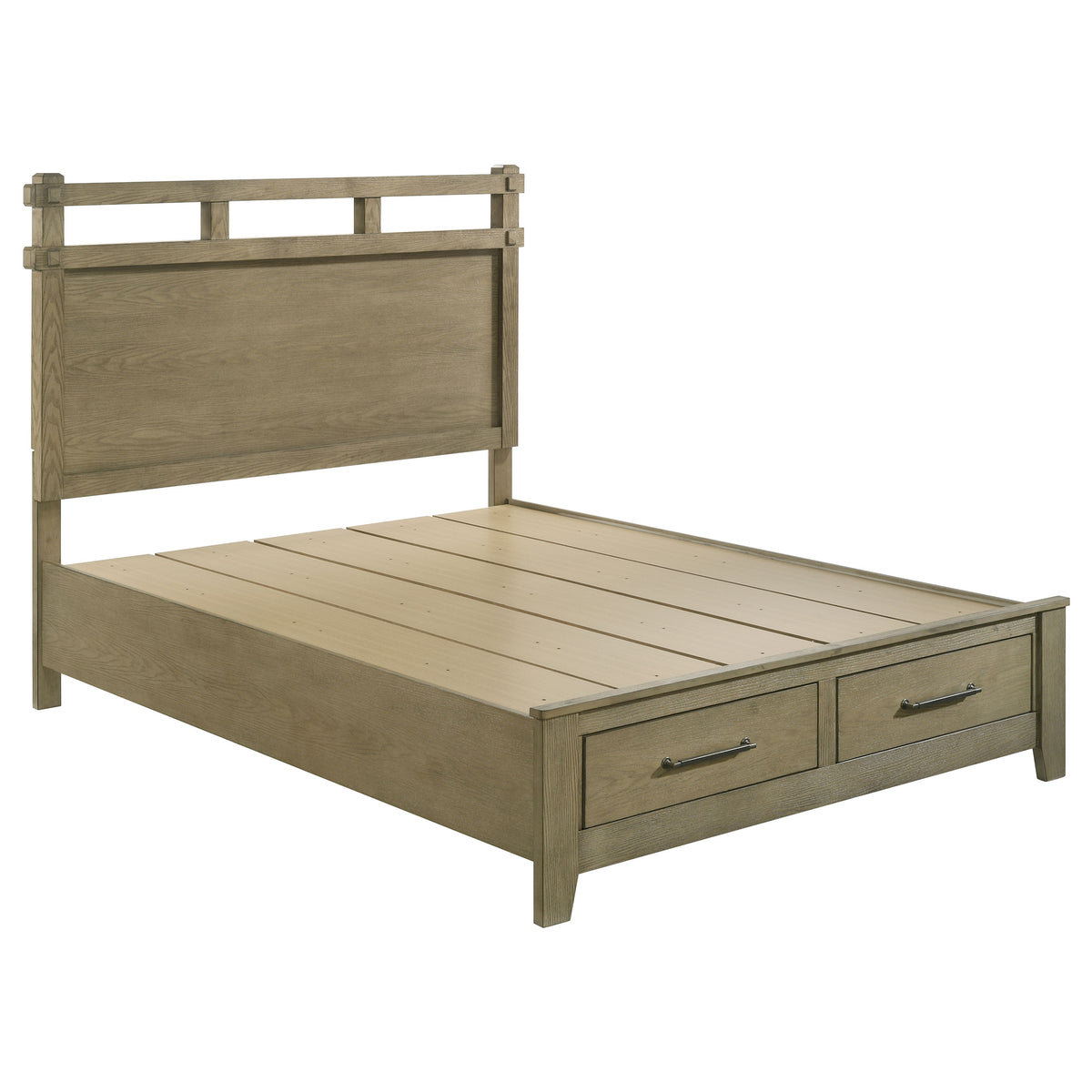 Hazlewood 59-inch Storage Bed Vineyard Oak - Queen