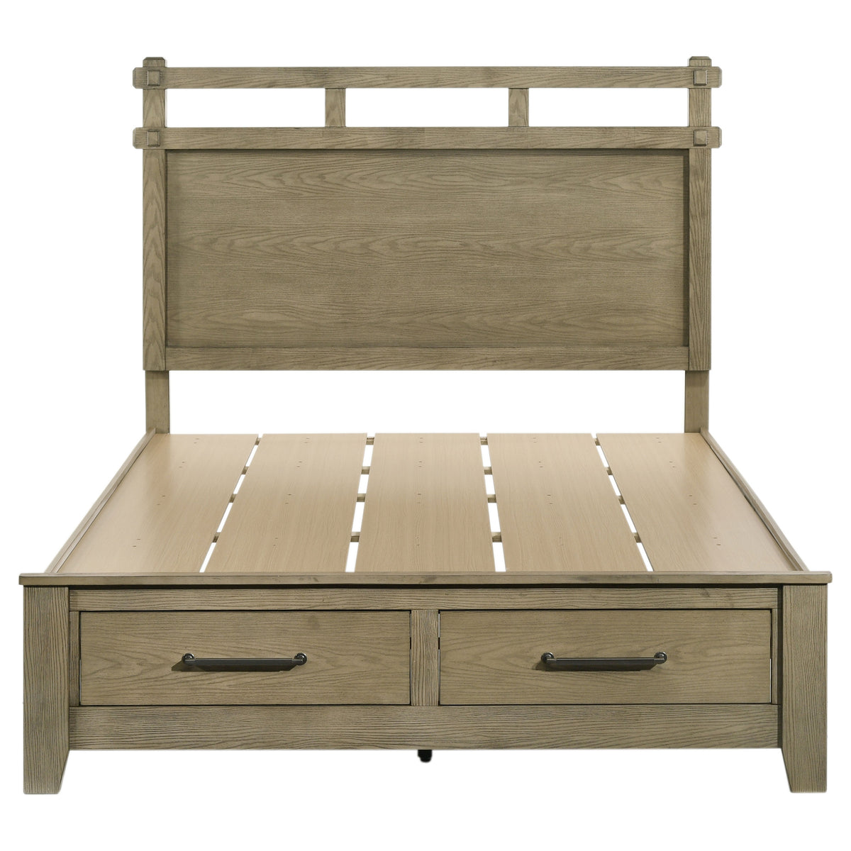 Hazlewood 59-inch Storage Bed Vineyard Oak - Queen