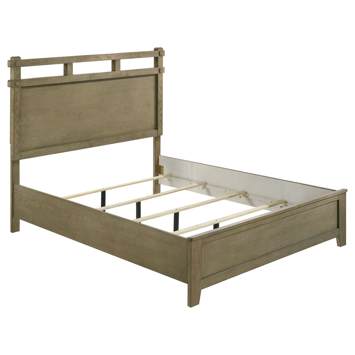 Hazlewood 4-piece Bedroom Set Vineyard Oak with 61-inch Panel Bed - Queen