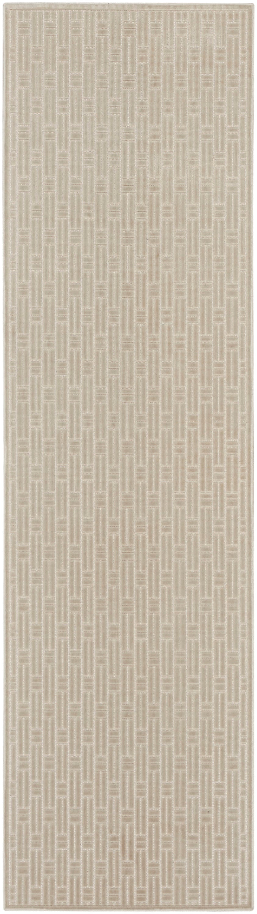 Washable Charm WCH02 Silver Ivory Rug - Runner