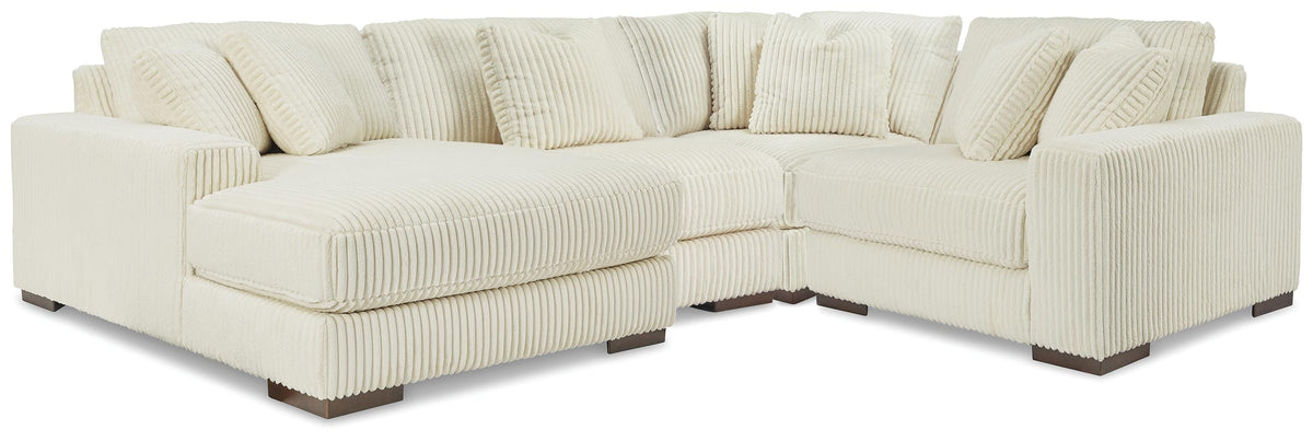 Lindyn 4-Piece Sectional with Chaise Velvet