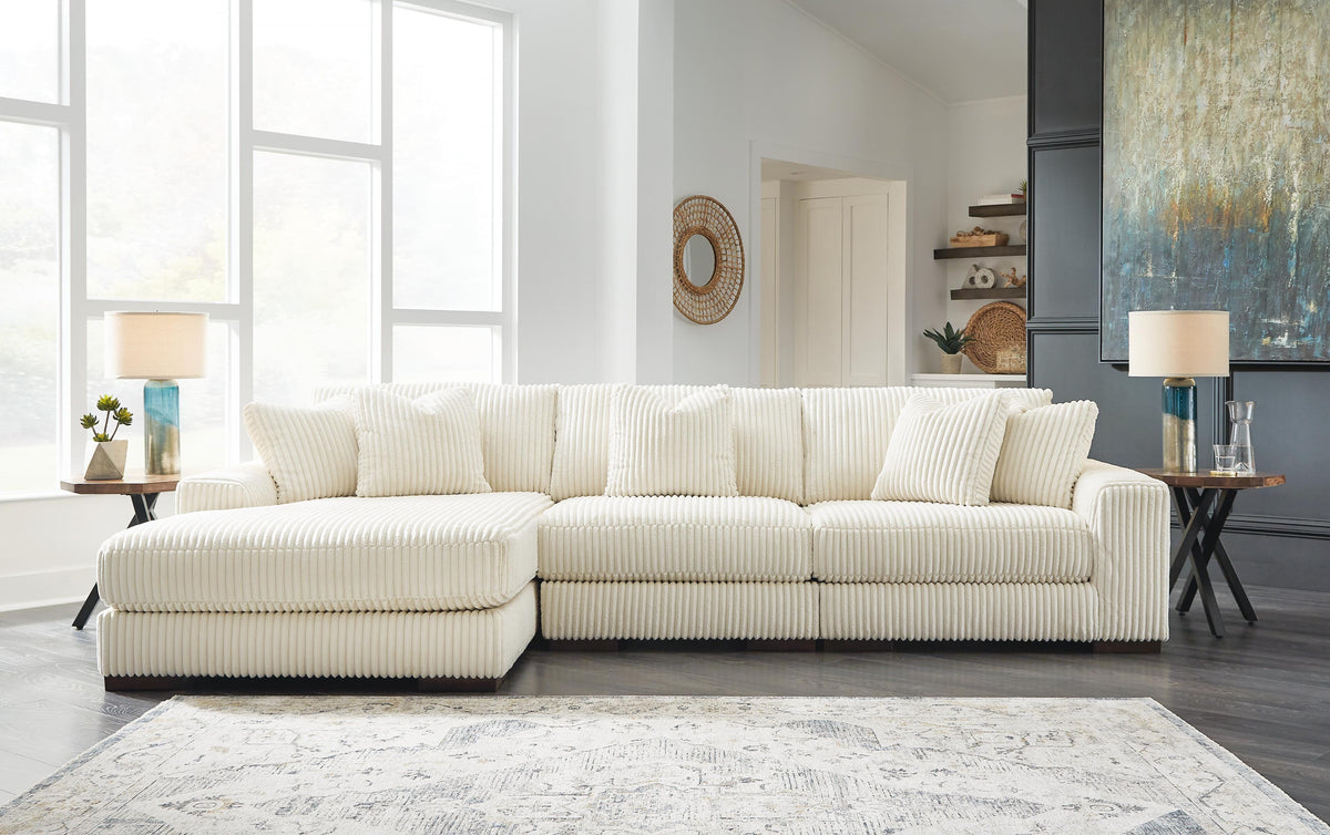 Lindyn 3-Piece Sectional with Chaise Velvet