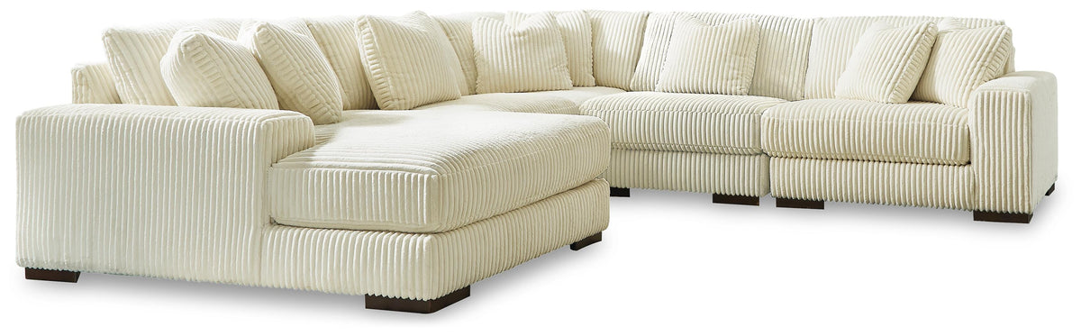 Lindyn 5-Piece Sectional with Chaise Velvet