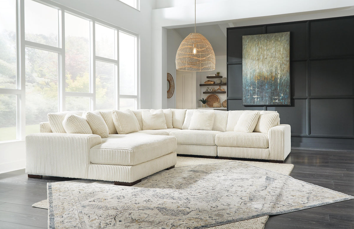 Lindyn 5-Piece Sectional with Chaise Velvet
