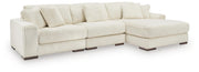 Lindyn 3-Piece Sectional with Chaise Velvet