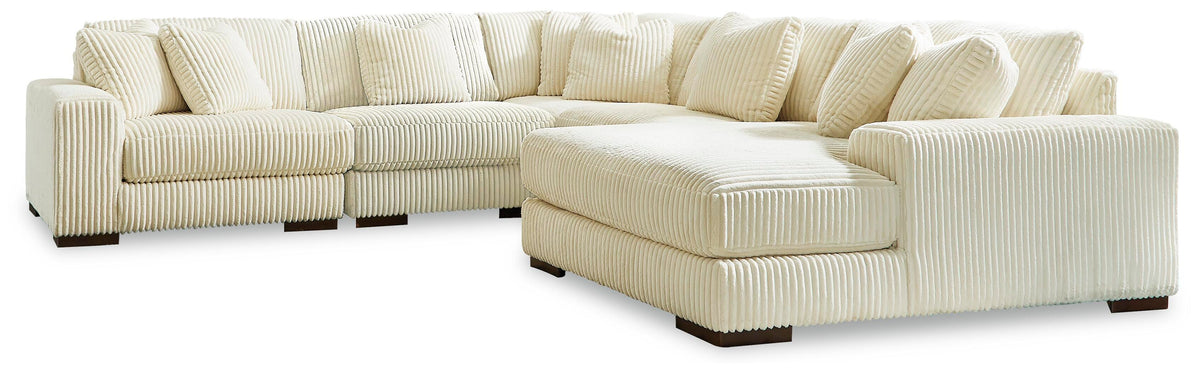 Lindyn 5-Piece Sectional with Chaise Velvet